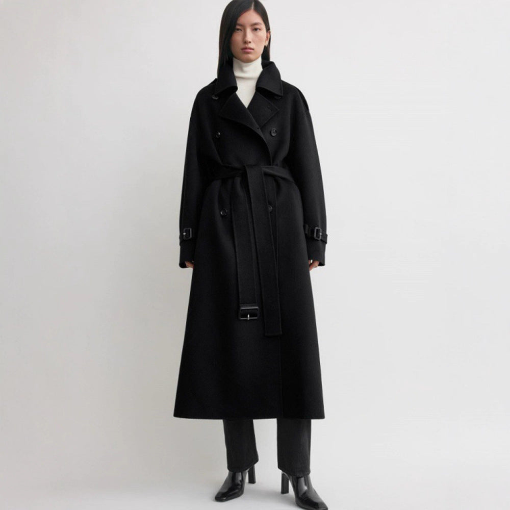 Damen Überlanger Trenchcoat aus Wolle Eveloria