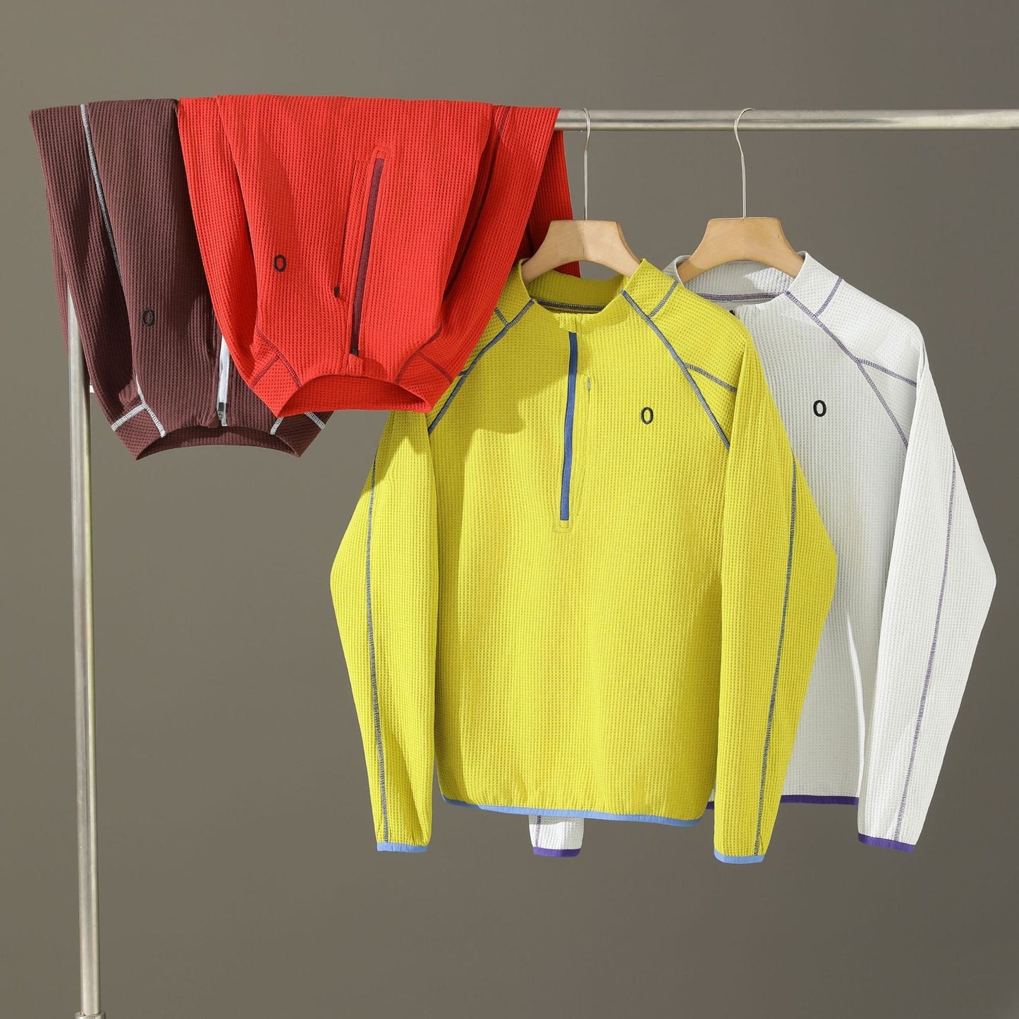 Damen Pullover Innovativ Reißverschluss Strukturiert Eveloria