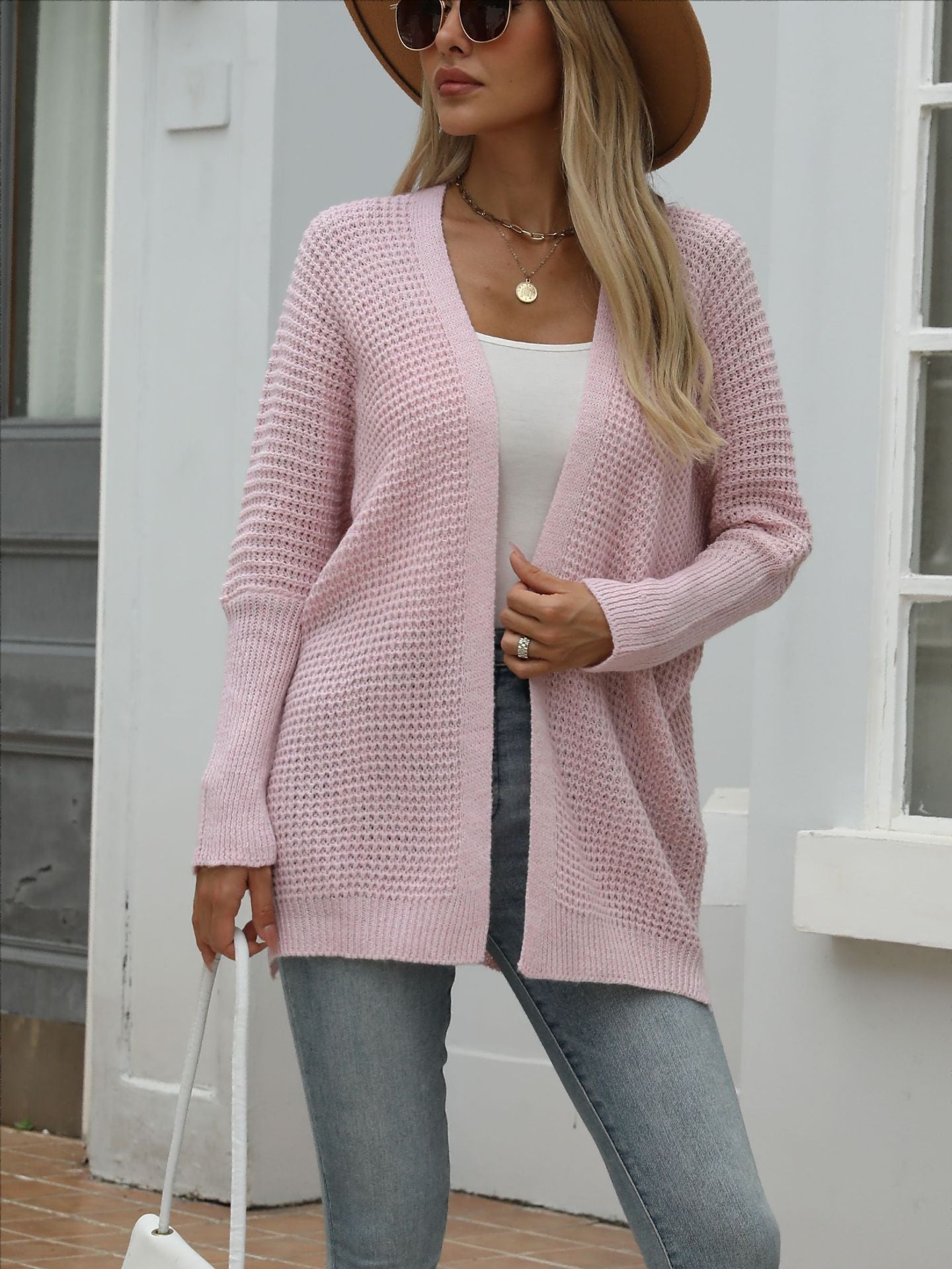 Damen Strickjacke Offen Lässig Weich Eveloria