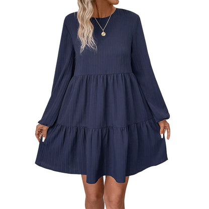 Damen Kleid Geraffter Rock Eveloria