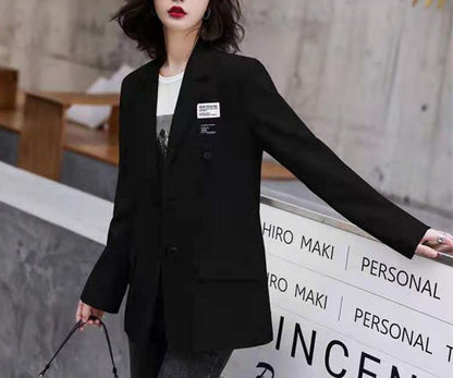 Damen Oversize Blazer Doppelt Belegt Elegant Eveloria