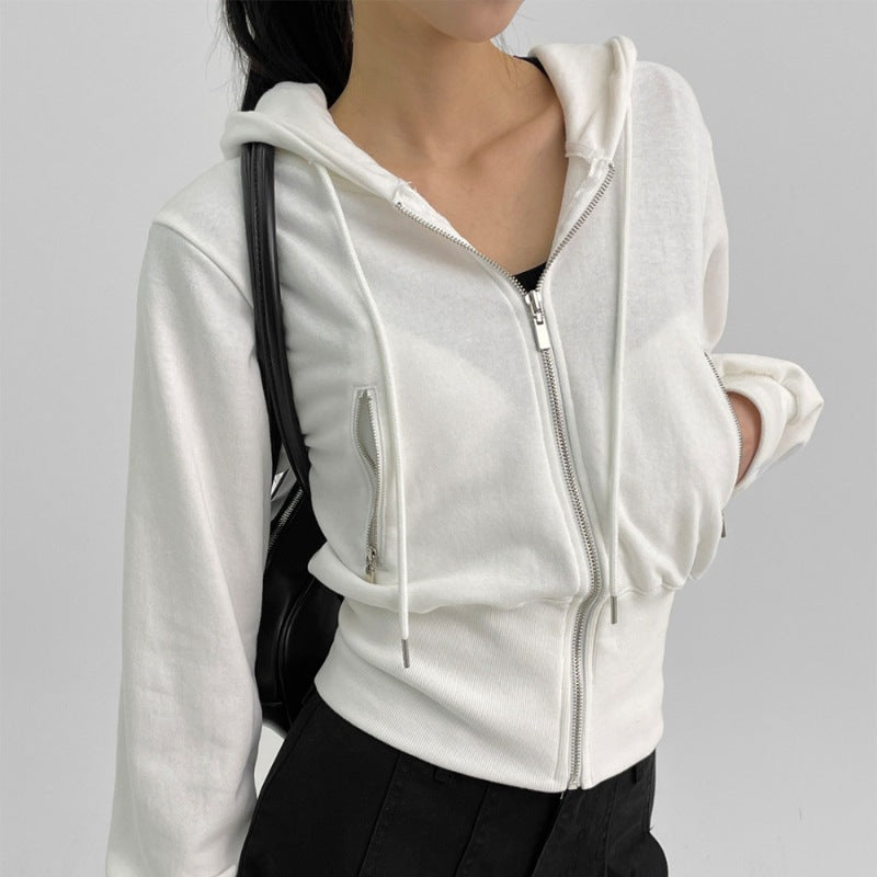 Damen Sportjacke Kapuzenjacke Figurbetont Eveloria - Eveloria