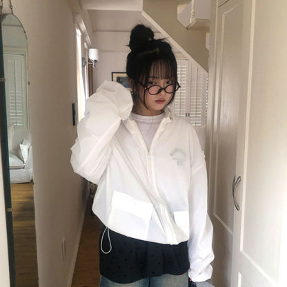 Damen Windbreaker-Jacke mit Taschen Lässig Eveloria