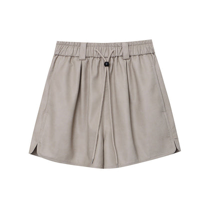 Damen Shorts Veganleder Elastisch