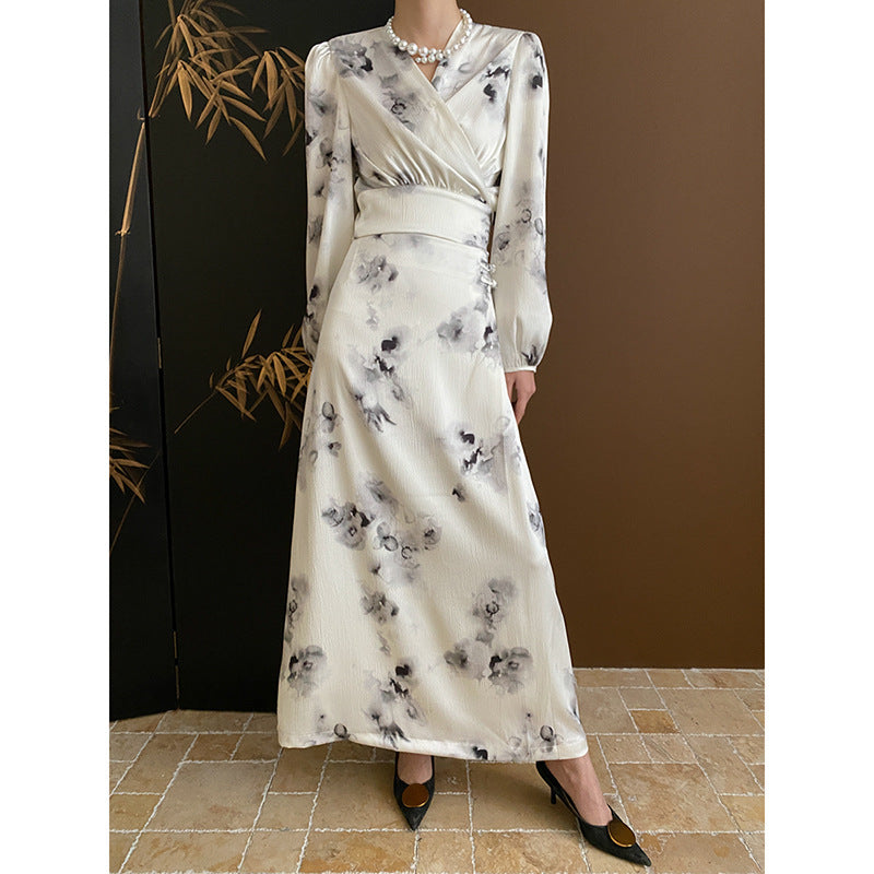 Damen Maxikleid Floralmuster feminin Eveloria
