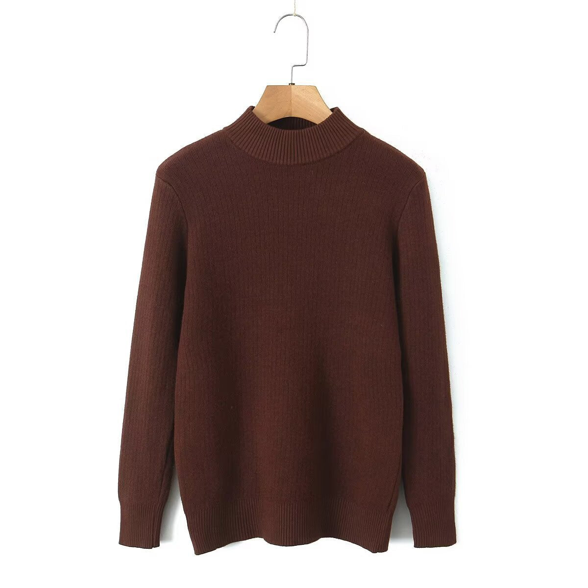 Damen Feinstrickpullover Stehkragen Eveloria
