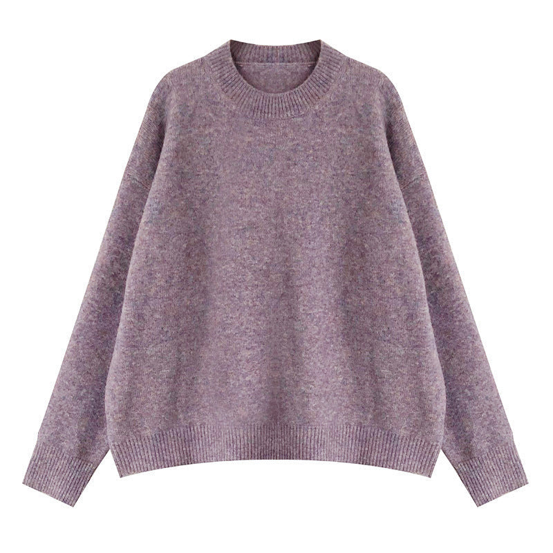 Damen Strickpullover Oversized Rippdetails Beige