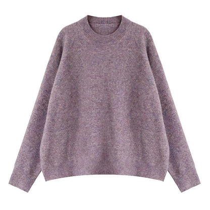 Damen Strickpullover Oversized Rippdetails Beige
