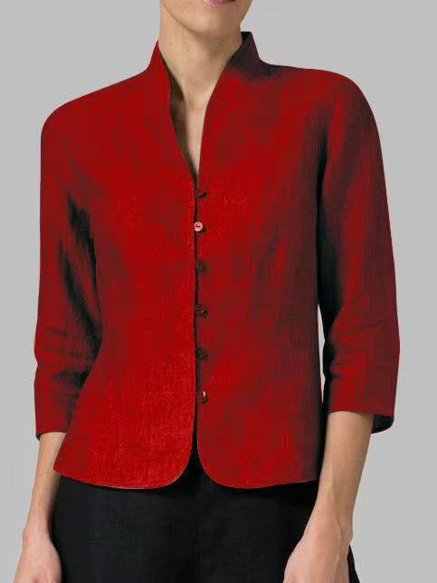 Damen Übergangsjacke Stehkragen 3/4-Ärmel - Eveloria