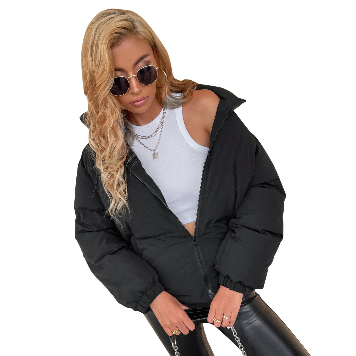 Damen Steppjacke Leicht Reißverschluss Sportlich Eveloria