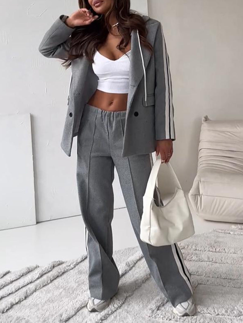 Damen Sportanzug-Set Lässig Streifen
