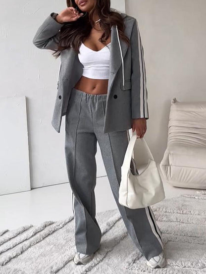 Damen Sportanzug-Set Lässig Streifen