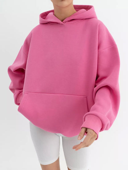 Damen Oversize Kapuzenpullover Baumwollmix Eveloria