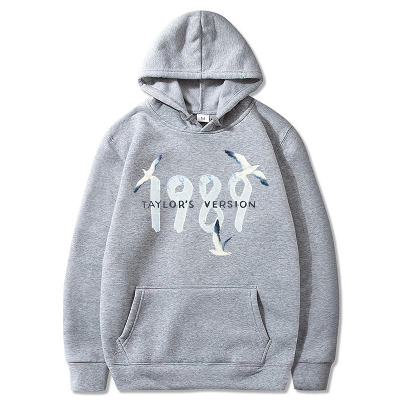 Damen Kapuzenpullover Baumwolle Vogelmotiv Eveloria