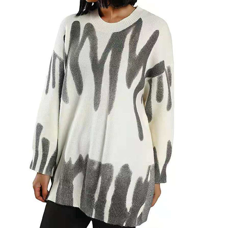 Damen Pullover Groß locker Farbverlauf Eveloria