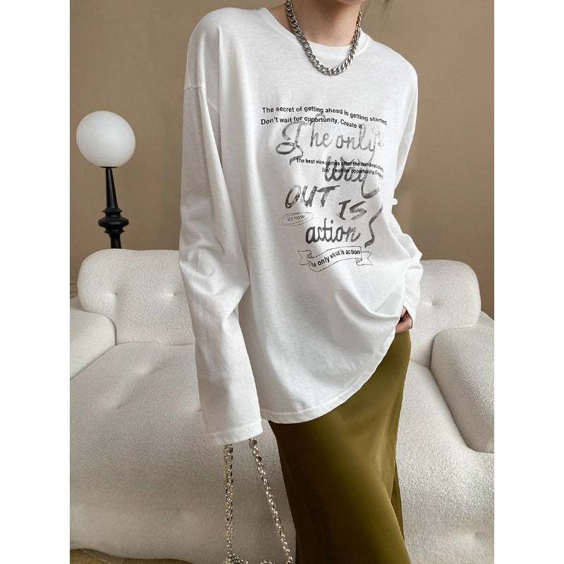 Damen Langarmshirt Grafikdruck Eveloria - Eveloria