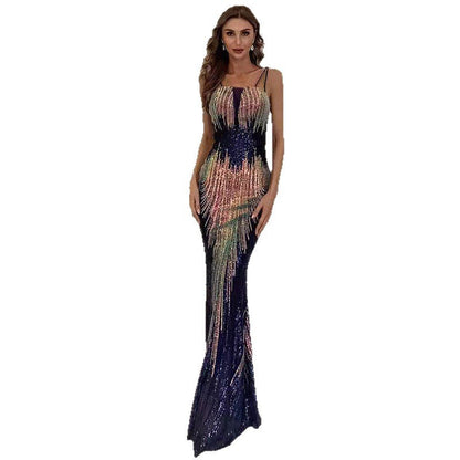 Damen Paillettenkleid Schimmernd Figurbetont Eveloria