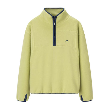 Damen Fleece-Pullover Hochkragen Reißverschluss Eveloria