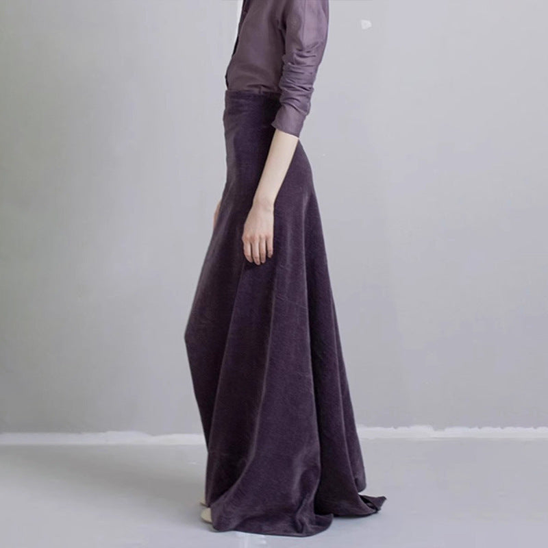 Damen Midirock Velours Eveloria Elegantes Design