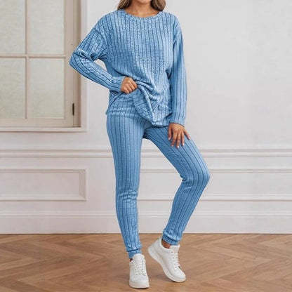 Damen Strickensemble Rippenstruktur Eveloria
