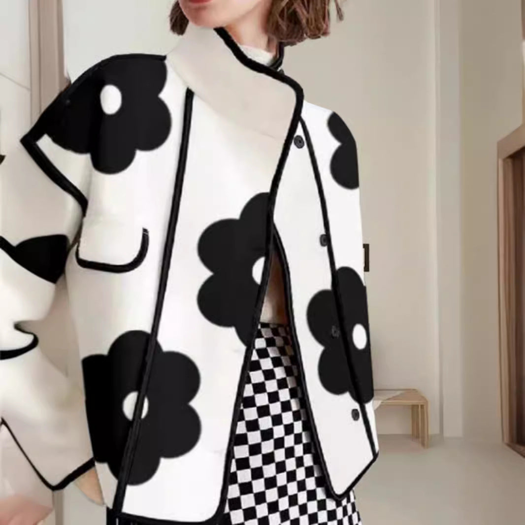 Damenjacke Floralmuster Moderner Schnitt Eveloria