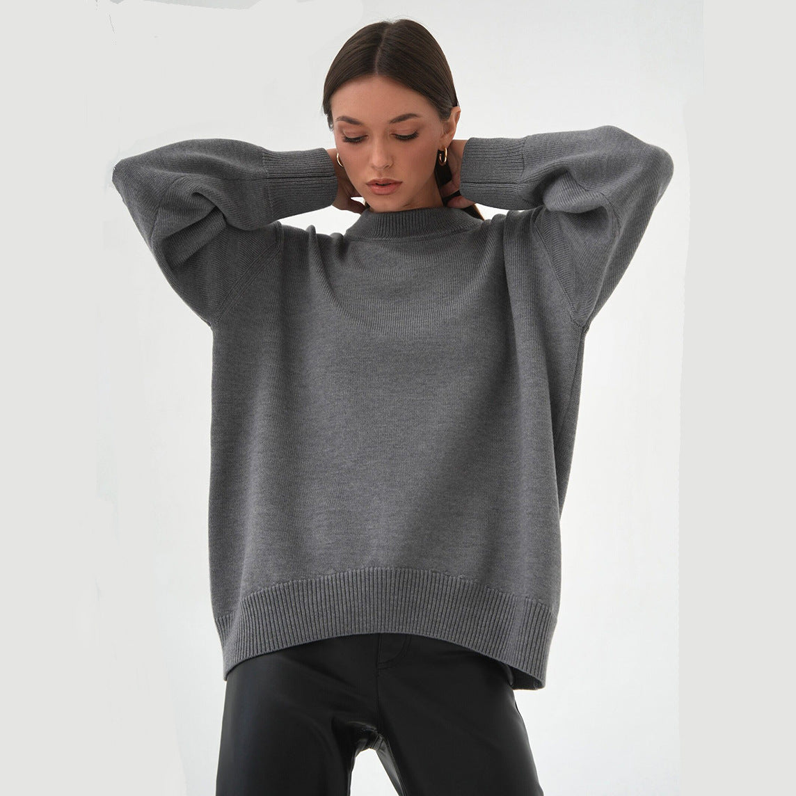Damen Oversized Pullover Strickmuster Eveloria