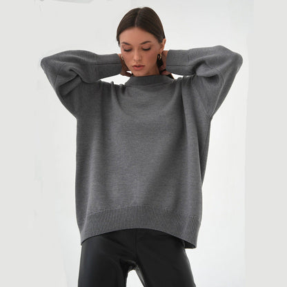 Damen Oversized Pullover Strickmuster Eveloria