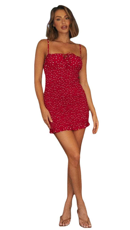 Damen Neckholder-Kleid Rüschen Sommerlich Eveloria