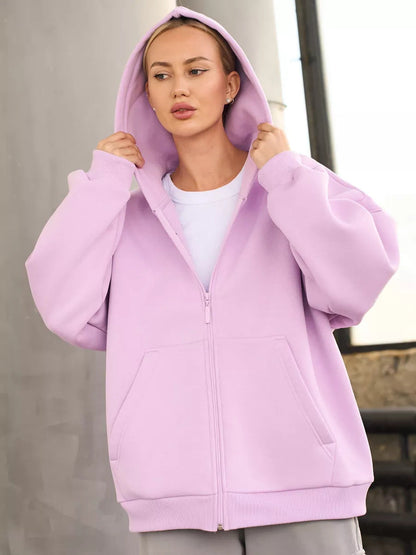 Damen Hoodie Lässiger Schnitt Große Taschen Eveloria