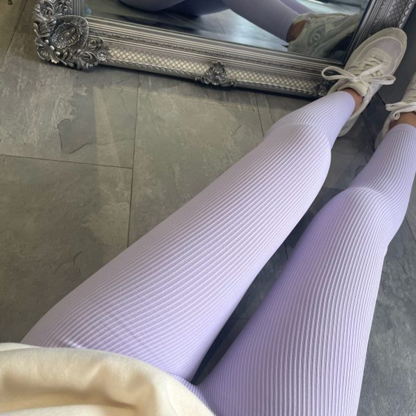 Damen Leggings Rippdesign Hochwerdig mit hohem Bund Eveloria