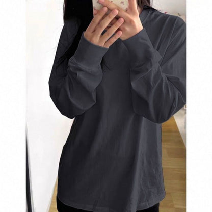 Damen Langarmshirt Bequem Lässig Eveloria