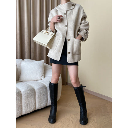 Damen Fleecejacke Oversized Große Taschen Eveloria