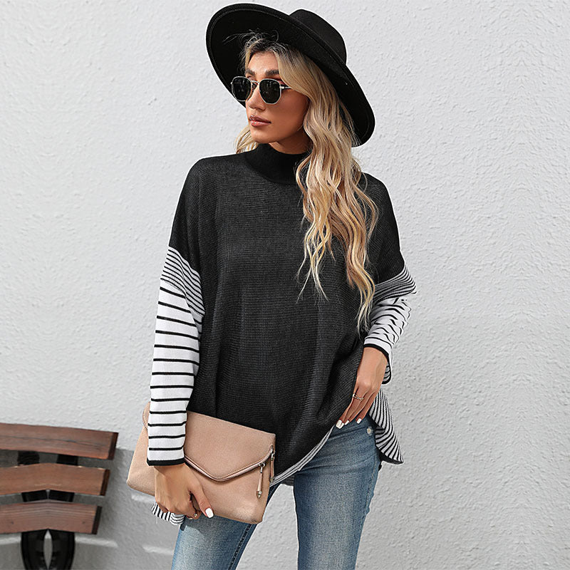 Damen Strickpullover Lässiges Streifenmuster Eveloria