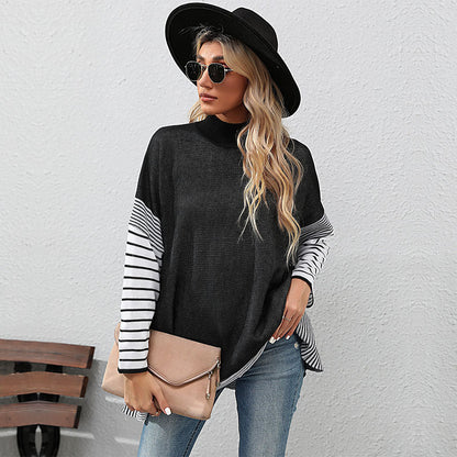 Damen Strickpullover Lässiges Streifenmuster Eveloria