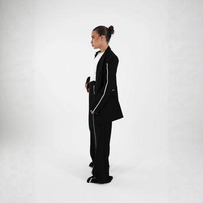 Damen Blazer Kontrastdetails Eveloria