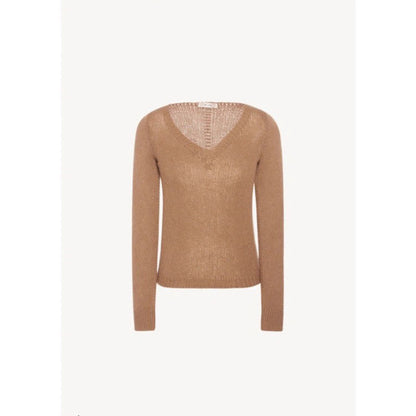 Damen Pullover V-Ausschnitt Kuschelweiß