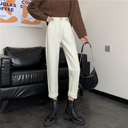 Damen Hochtaillierte Chinohose mit Taschen Eveloria