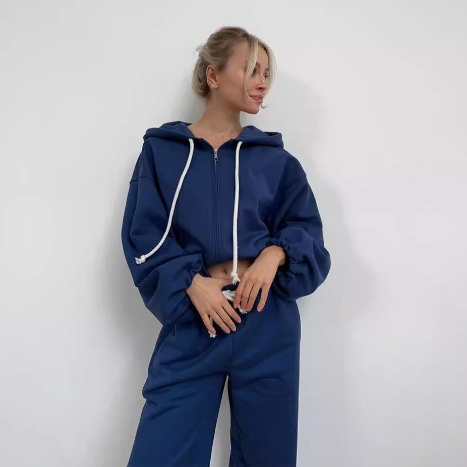 Damen Hoodie und Jogginghose Eveloria Baumwolle Bequem