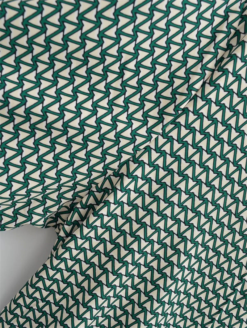 Damen Baumwollhose Weit Grafisches Muster Elastischer Bund