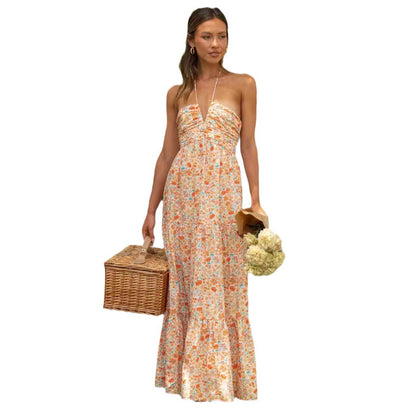 Damen Maxikleid Floralmuster Eveloria