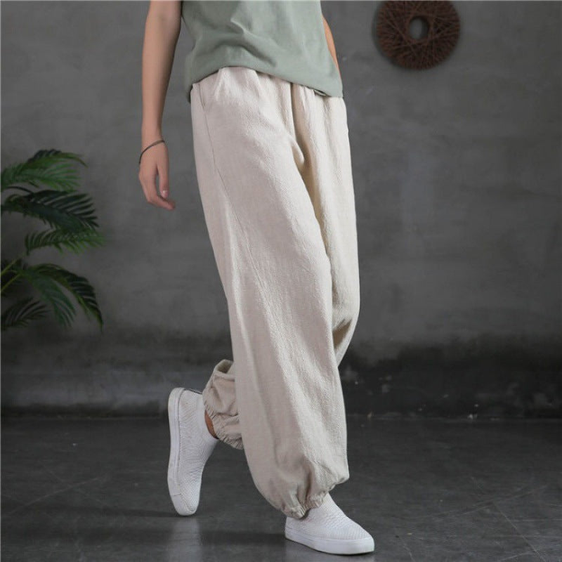 Damen Bequeme Luftpants Elastischer Bund Eveloria