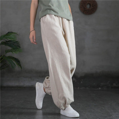 Damen Bequeme Luftpants Elastischer Bund Eveloria