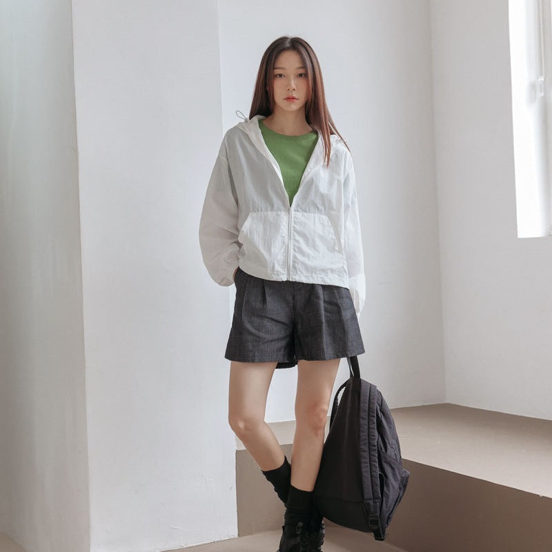 Damen Winddichte Kurzjacke Leicht Eveloria