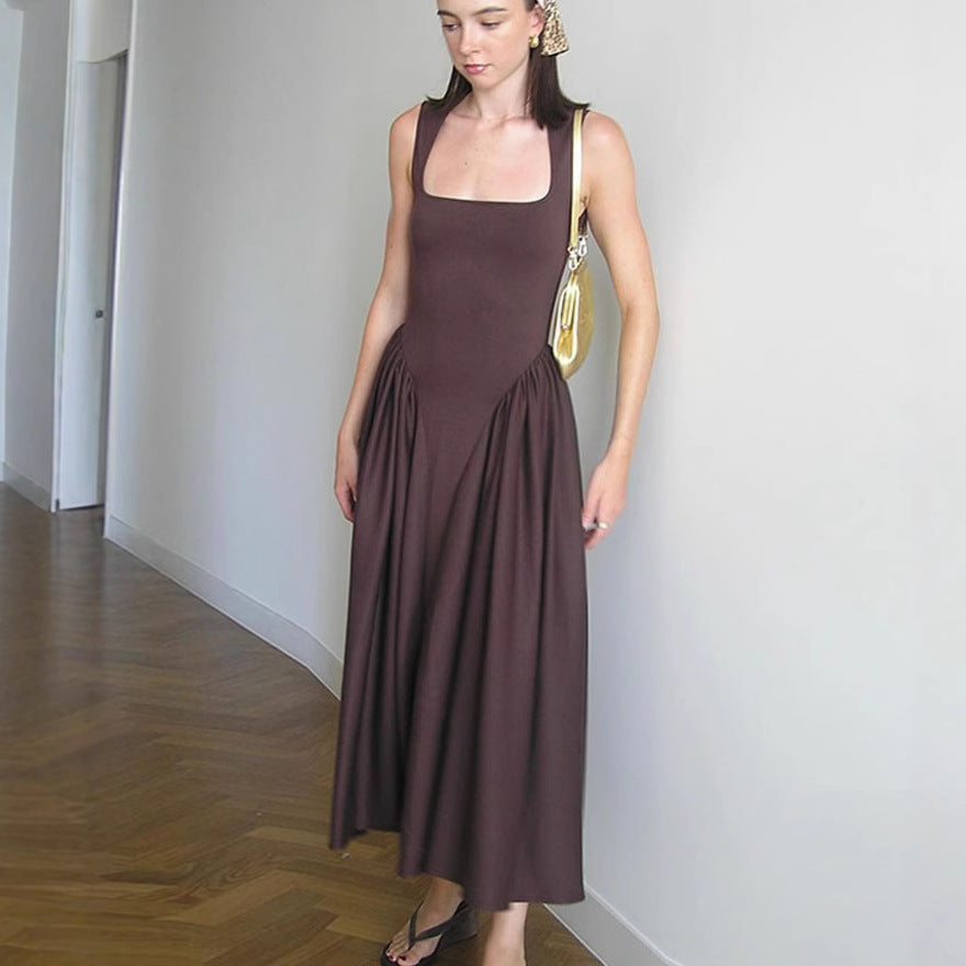 Damen Maxikleid Fließend Raffinierter Schnitt Eveloria