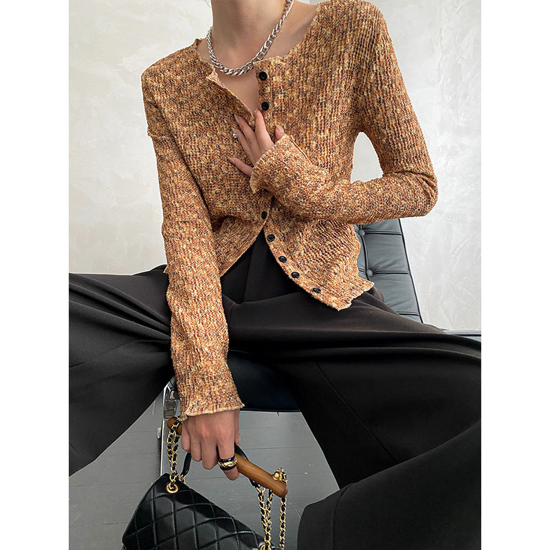 Damen Strickjacke Elegant Knopfdesign