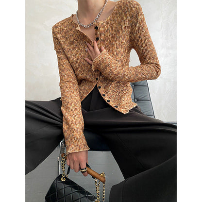 Damen Strickjacke Elegant Knopfdesign