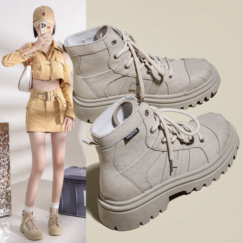 Damen Sneaker Robustes Textil Trendige Sohle Eveloria