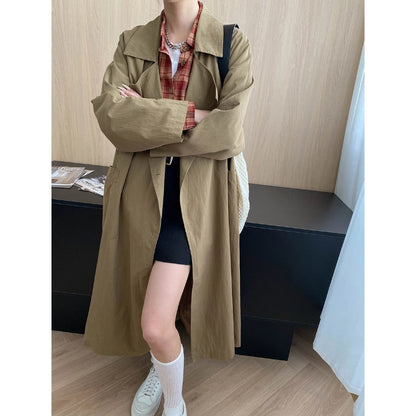 Damen Oversized Trenchcoat mit Taschen und Gürtel Eveloria
