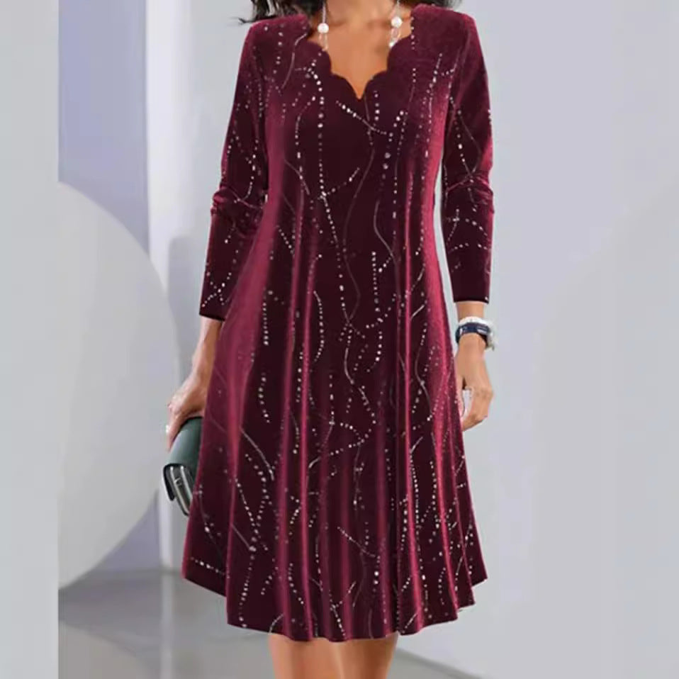 Damen Partykleid mit Glitzerakzenten Eveloria