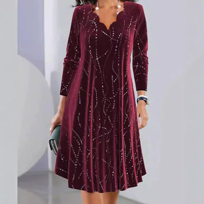 Damen Partykleid mit Glitzerakzenten Eveloria